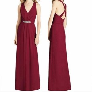 JENNY PACKHAM   Burgundy Bridesmaid Dress/ Size 18.